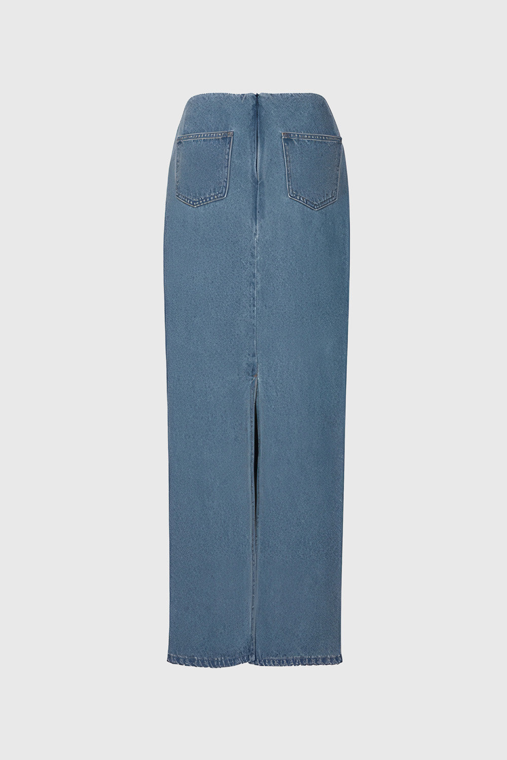 Maxi-Jeansrock mit verkürzter Taille - Blau