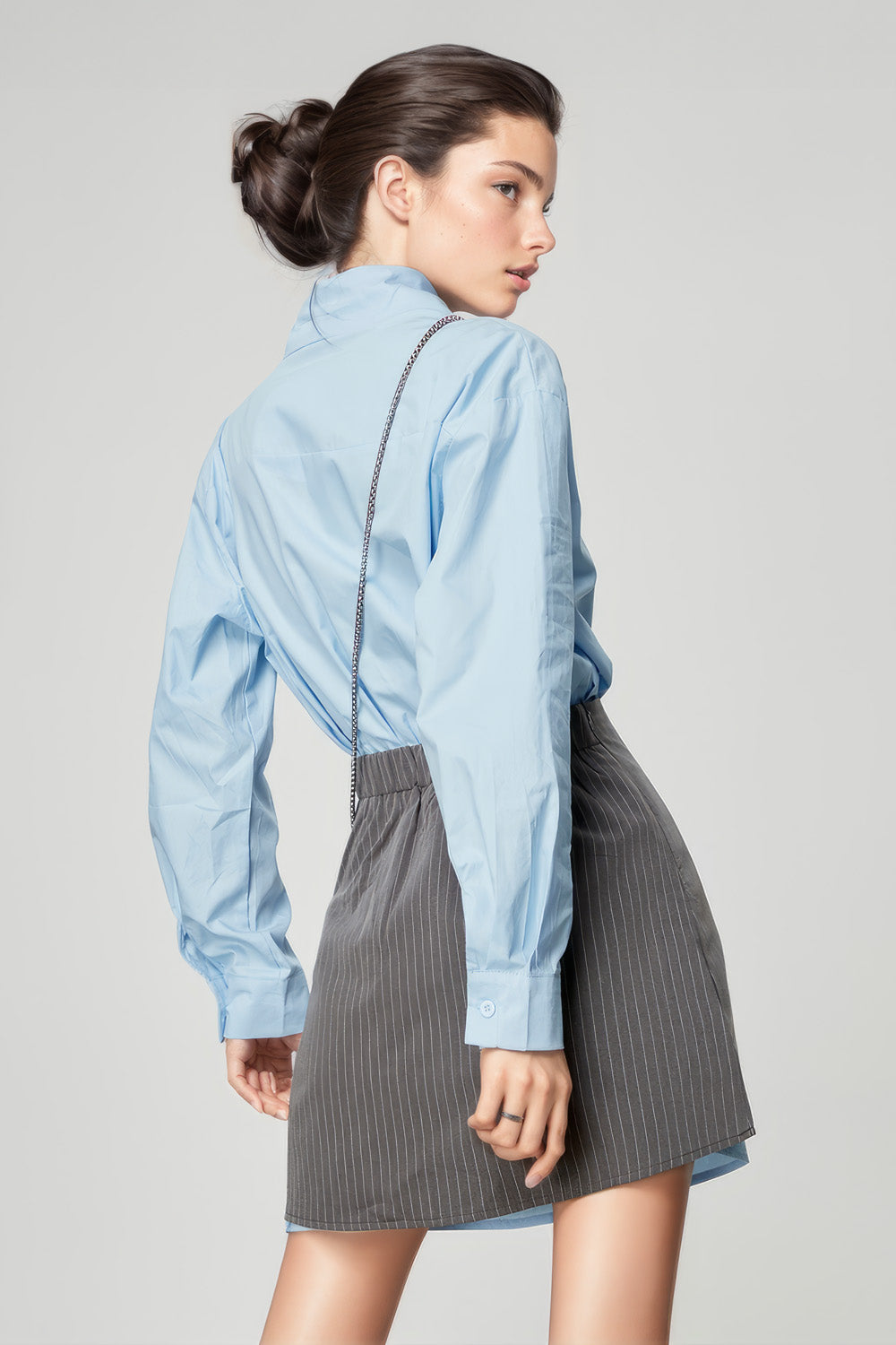 Conjunto de 2 piezas de camisa y falda - Azul