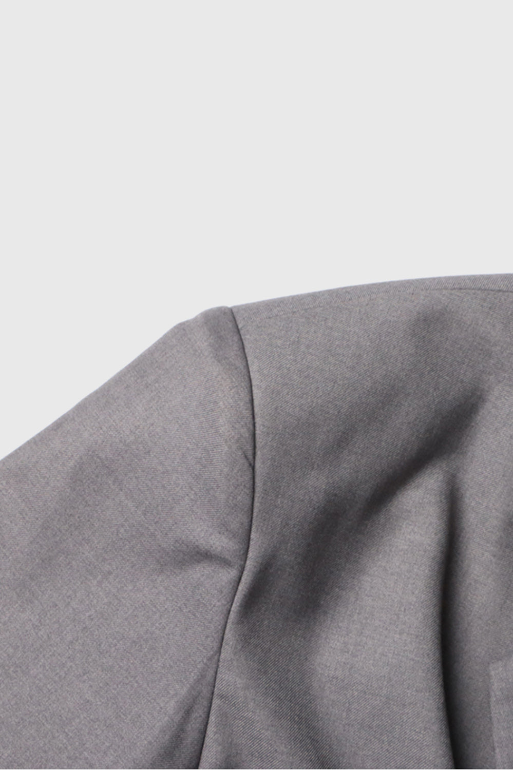 Blazer mit unregelmäßigem Verschluss – Grau