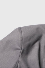 Blazer mit unregelmäßigem Verschluss – Grau