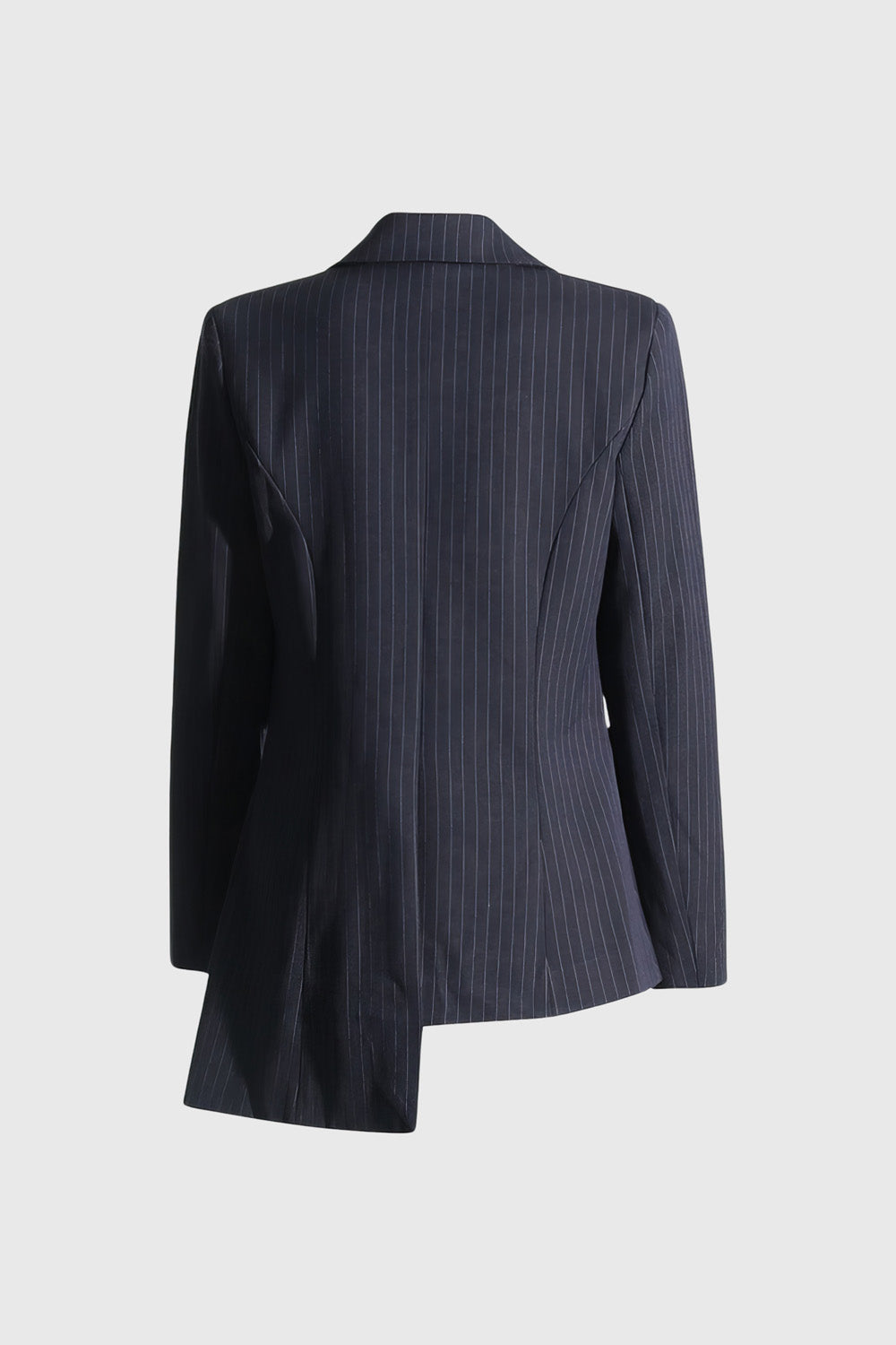 Asymmetrisch gestreifter Blazer – Marineblau