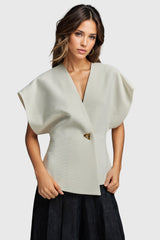 Chaleco de un solo botón - Blanco