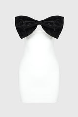 Minivestido de cinta - Blanco