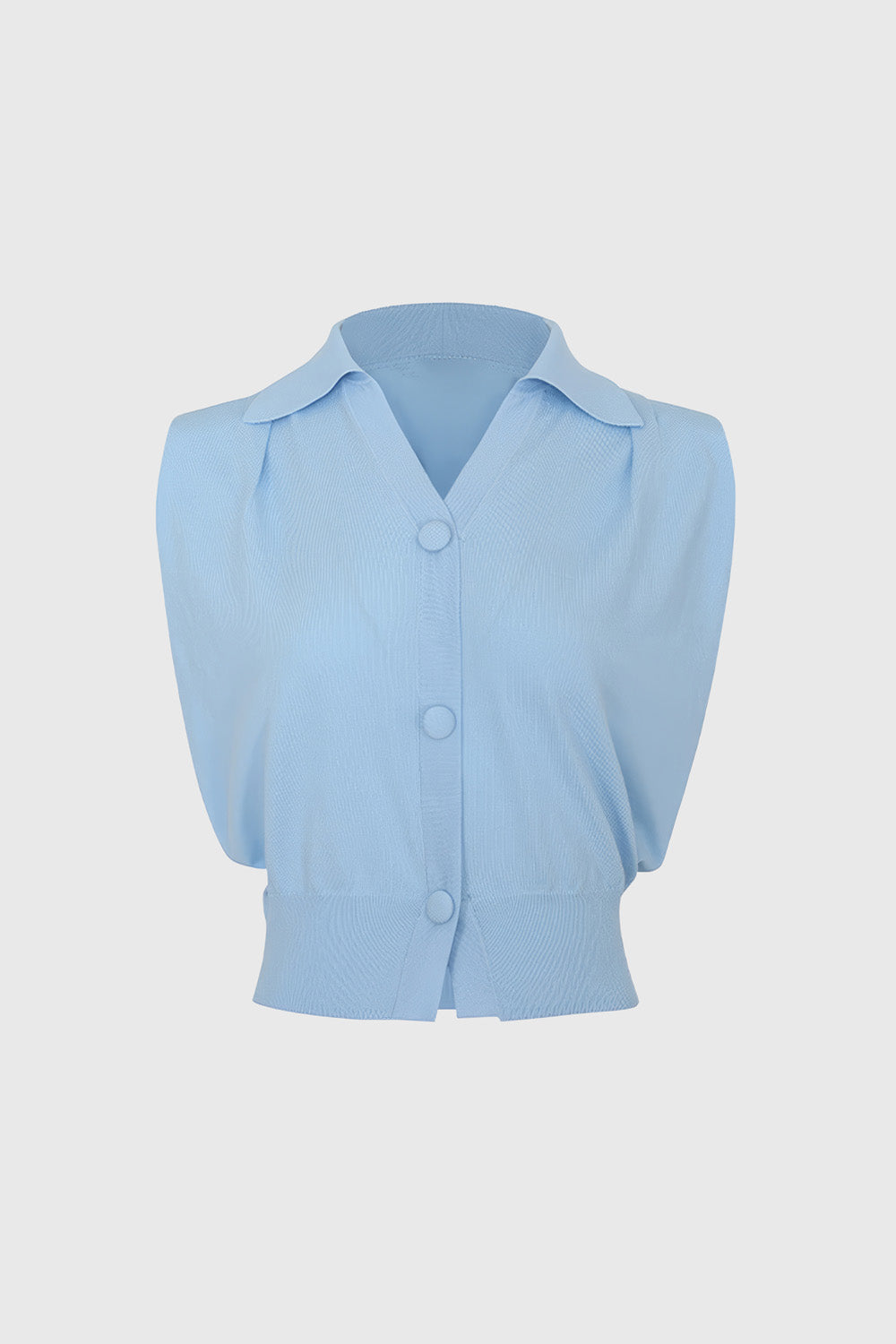 Top con cuello polo - Azul