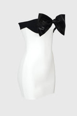 Minivestido de cinta - Blanco