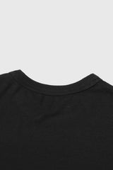 Unregelmäßiges Crop-T-Shirt - Schwarz