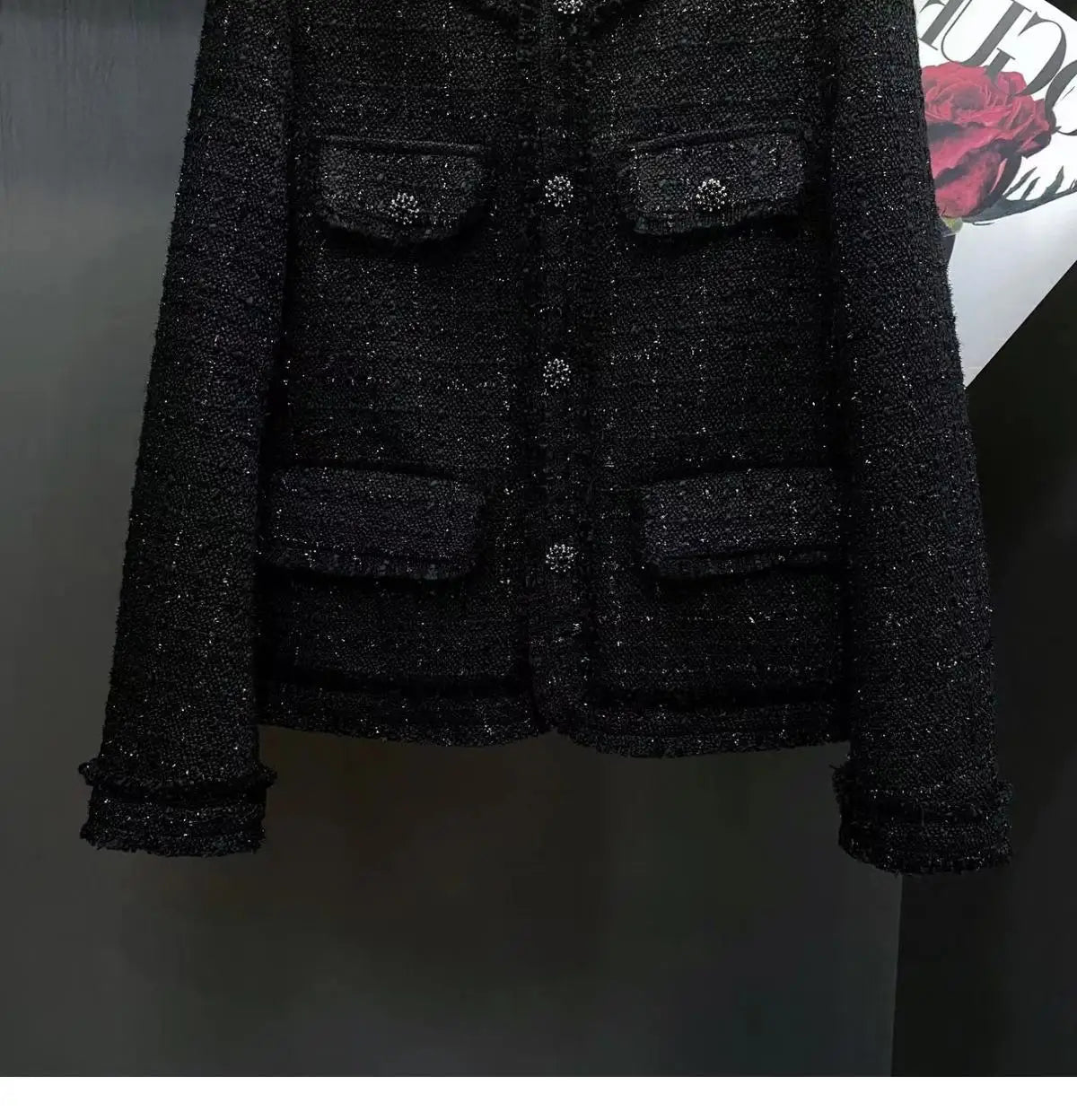 Black Tweed  Blazer - Autumn Winter 2024