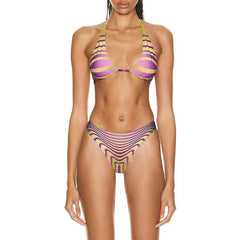 BIKINI MIT STREIFENPRINT