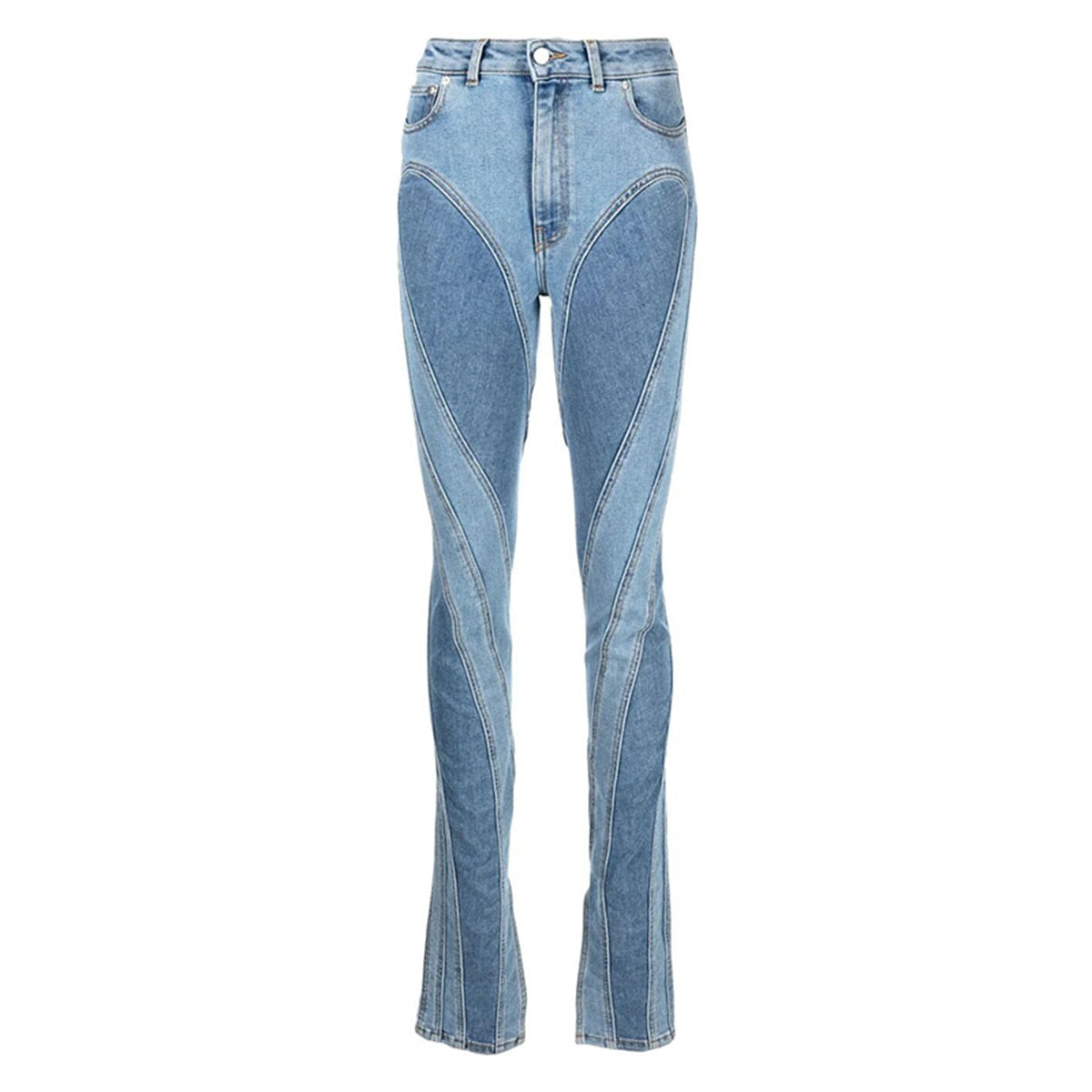 MIDORY JEANS MIT HOHER TAILLE UND PANEELEN