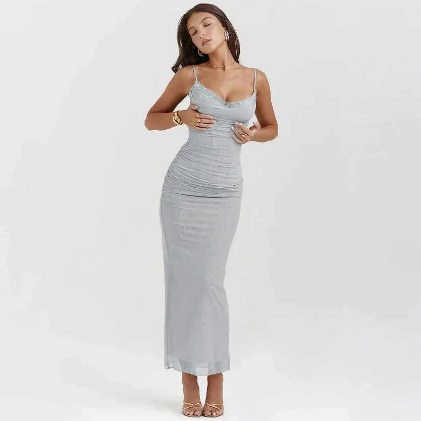 POSTO BODYCON MAXIKLEID mit TRÄGERN