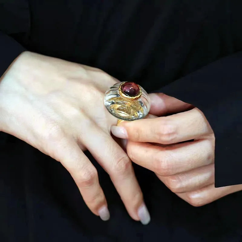 Elegante Glaskristallringe für Damen