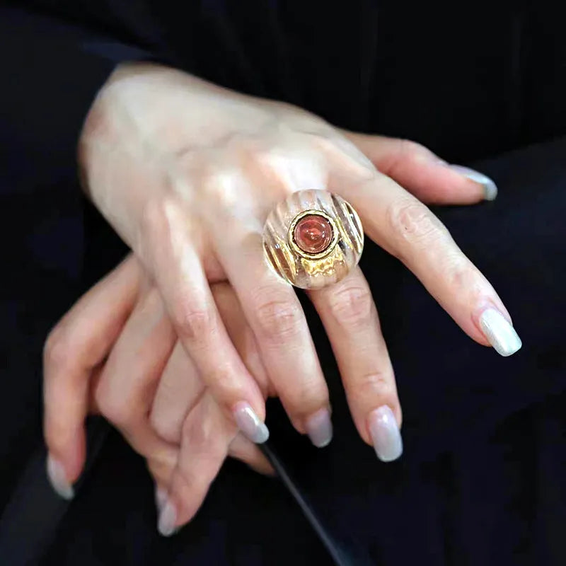 Elegante Glaskristallringe für Damen
