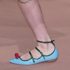 Sandalias de tiras azules - Zapatos de moda de verano