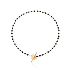 Halsband mit Kristallperlenkette 