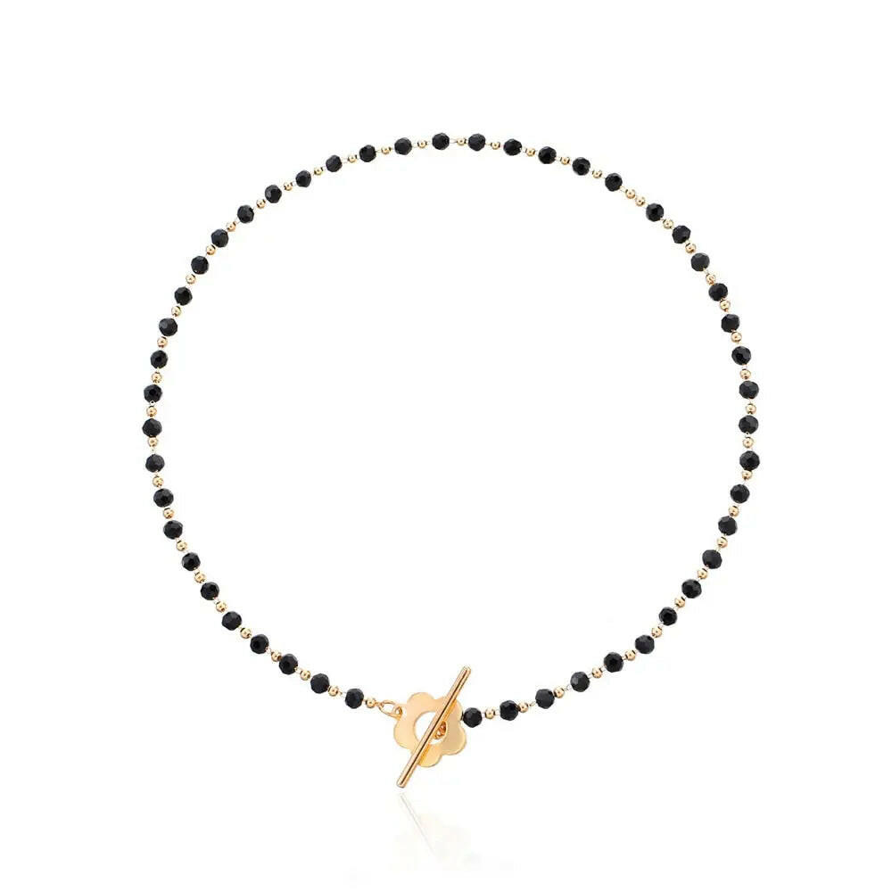 Halsband mit Kristallperlenkette 