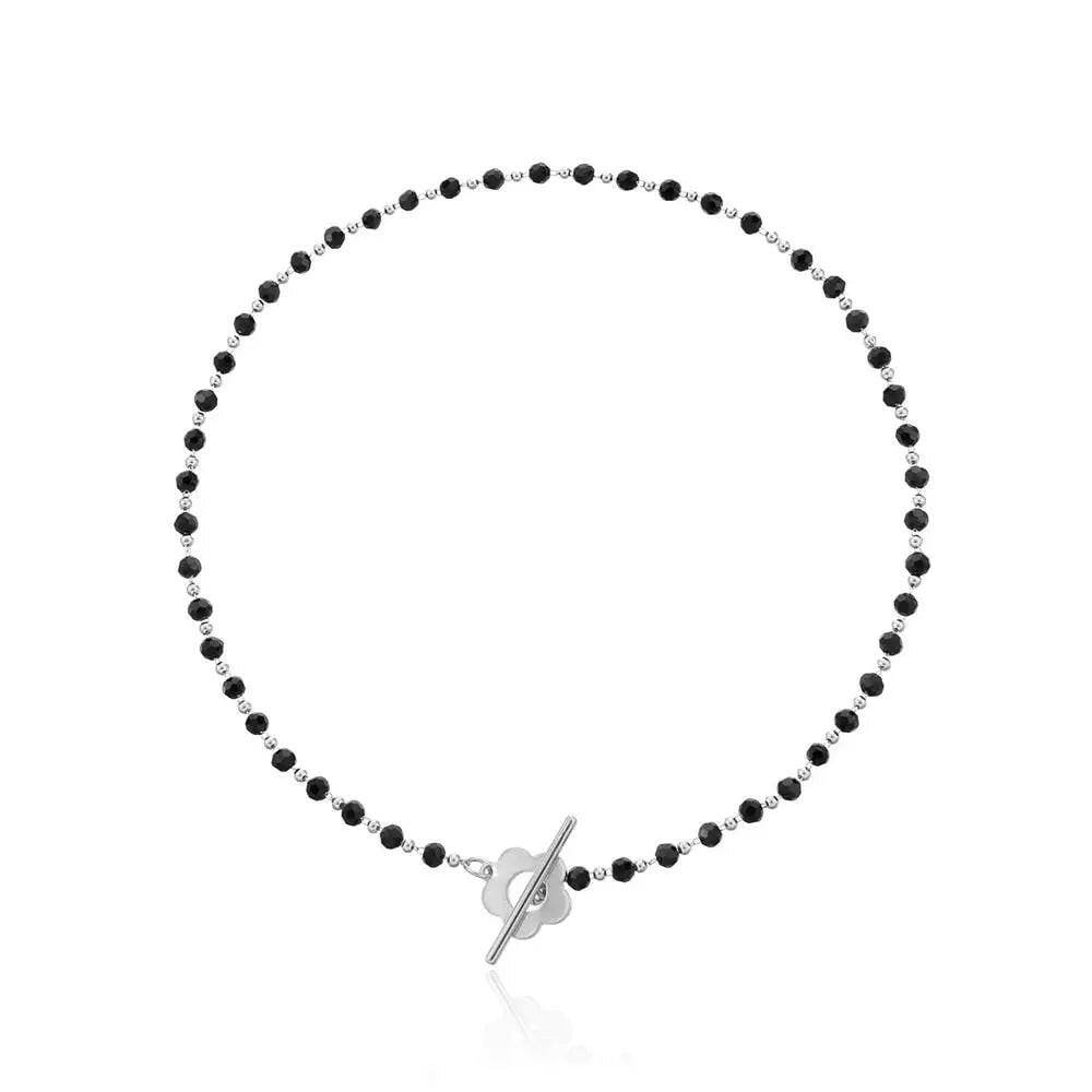 Halsband mit Kristallperlenkette 