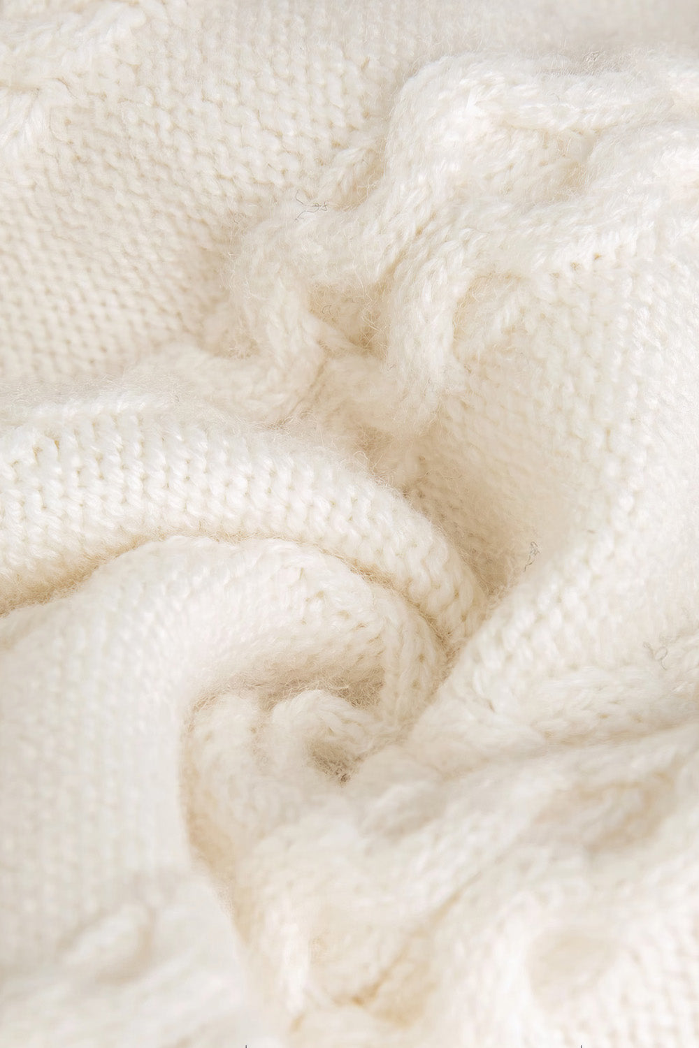 Gestrickter kurzer Cardigan - Weiß