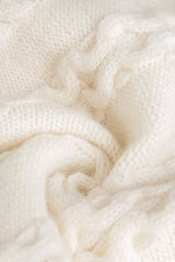 Gestrickter kurzer Cardigan - Weiß