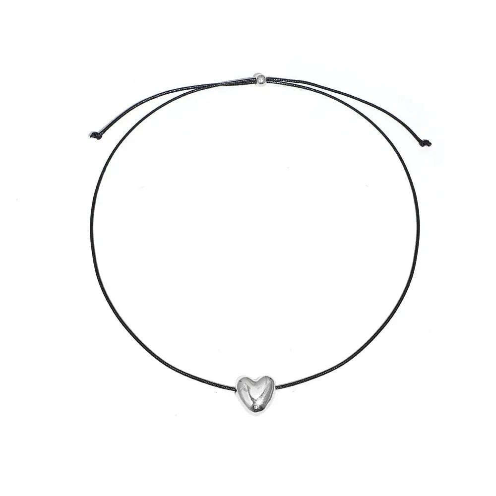 DIY-Schmuck, verstellbare Kette, Herz-Halsband für Damen 