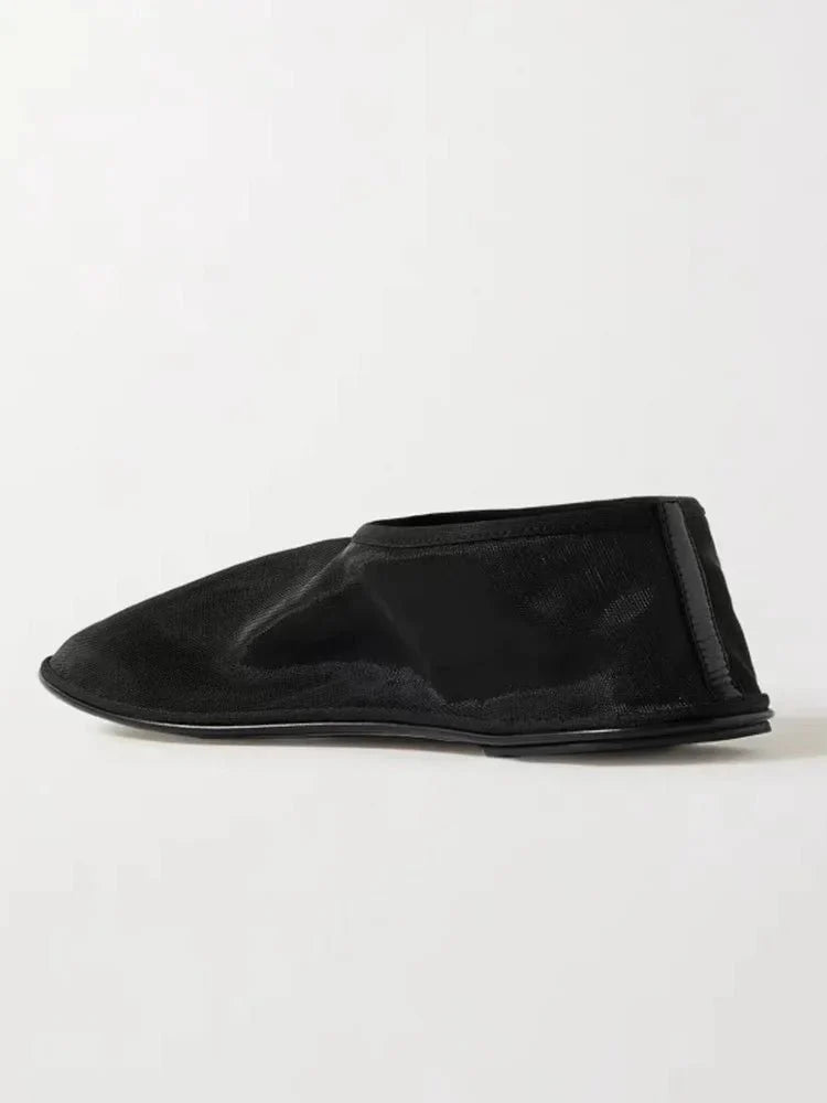 Elegante und gemütliche transparente Gaze-Loafer für Damen