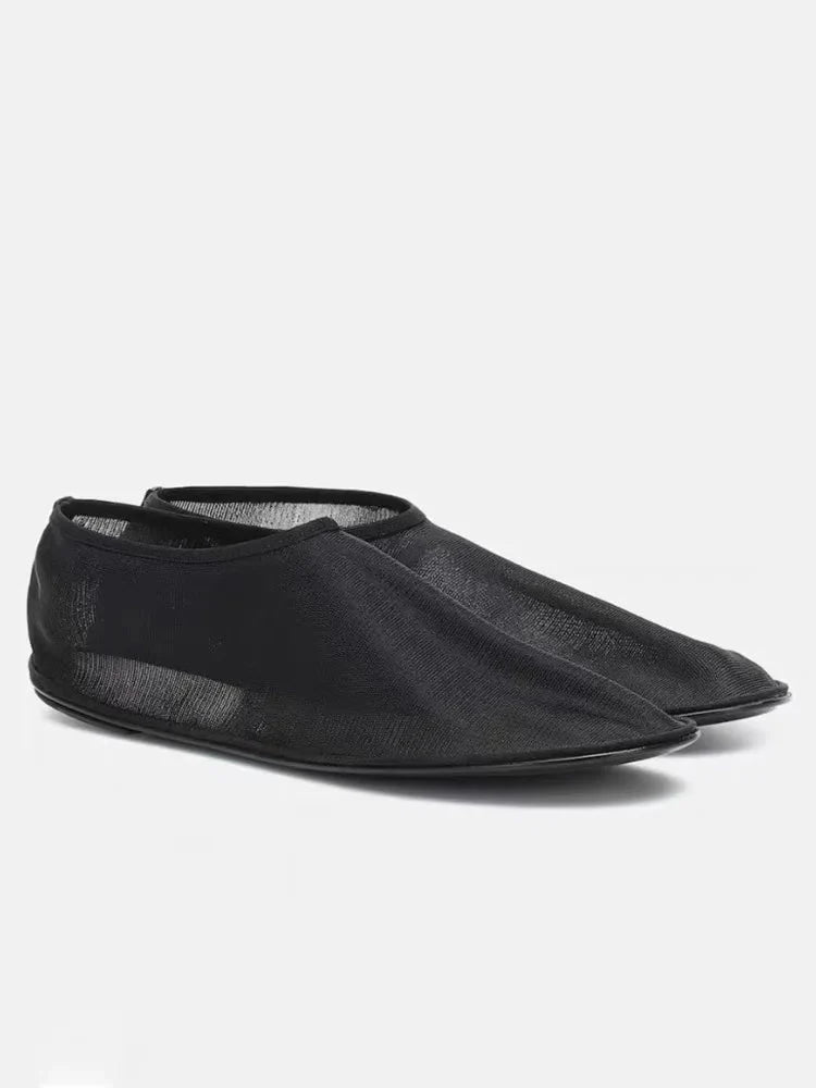 Elegante und gemütliche transparente Gaze-Loafer für Damen