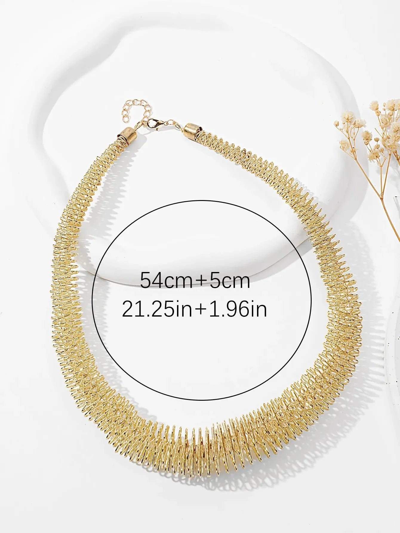 Eco-Friendly Gold Braided Mesh Choker Necklace - Hypoallergenic Stainless Steel