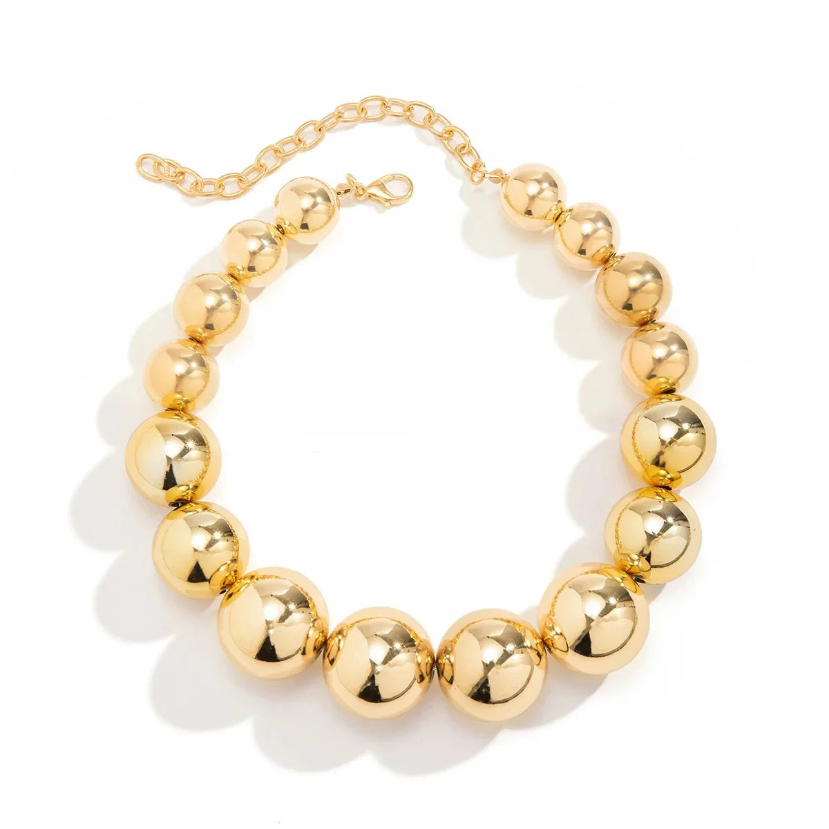 Übertriebene CCB Big Ball Beads Choker Halskette - Hip Hop Fashion Statement 