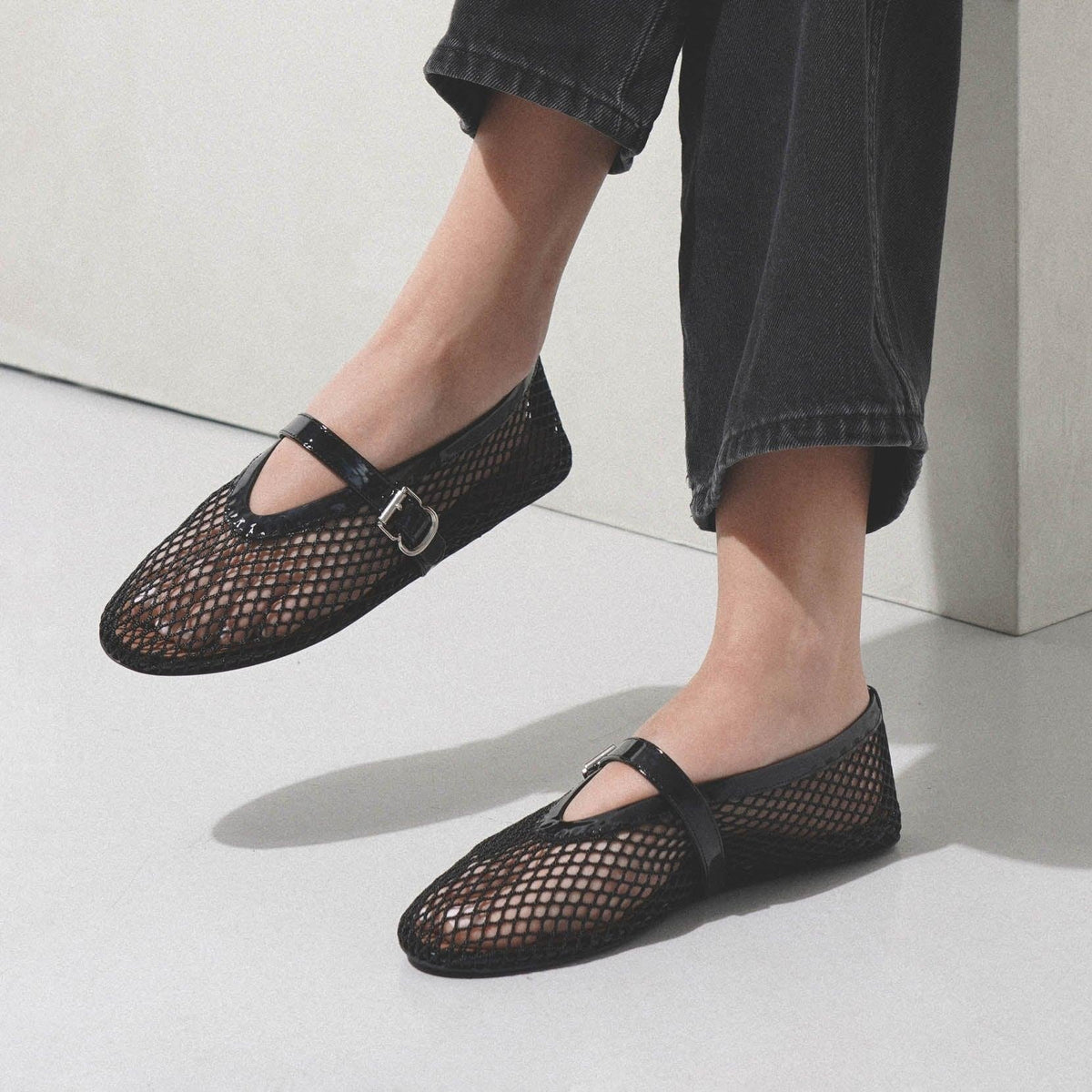 Modische Ballerinas aus Mesh für Damen