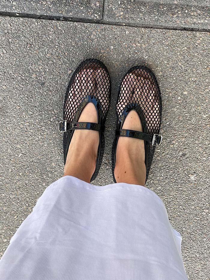 Modische Ballerinas aus Mesh für Damen