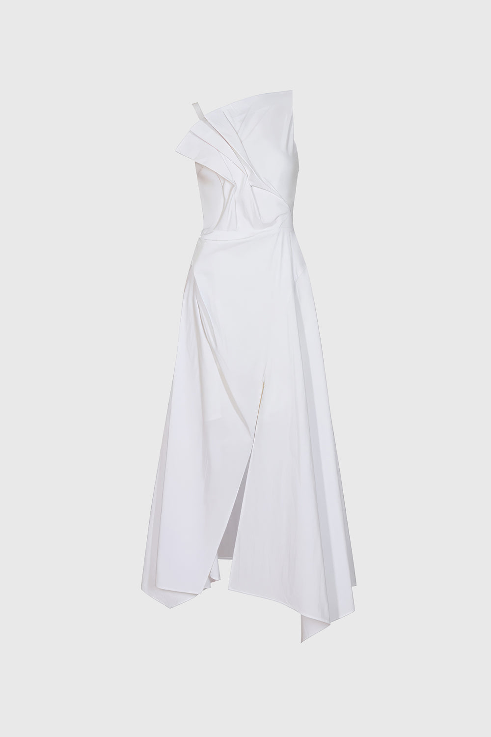 Unregelmäßiges Midikleid - Weiß