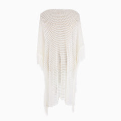 Fringe Edge Deep V Crochet Brazilian Beach Cover Up