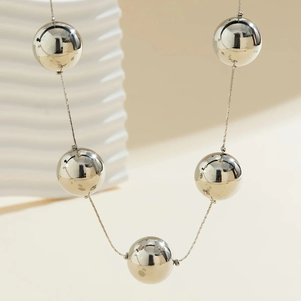 Gothic Aesthetics Necklace: Salircon Punk Metal Ball Chain Choker