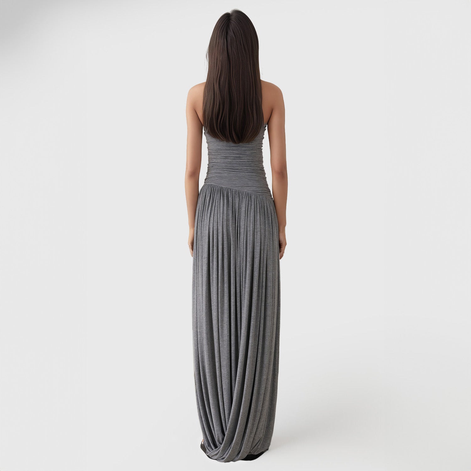 VESTIDO MAXY DE JERSEY GRIS