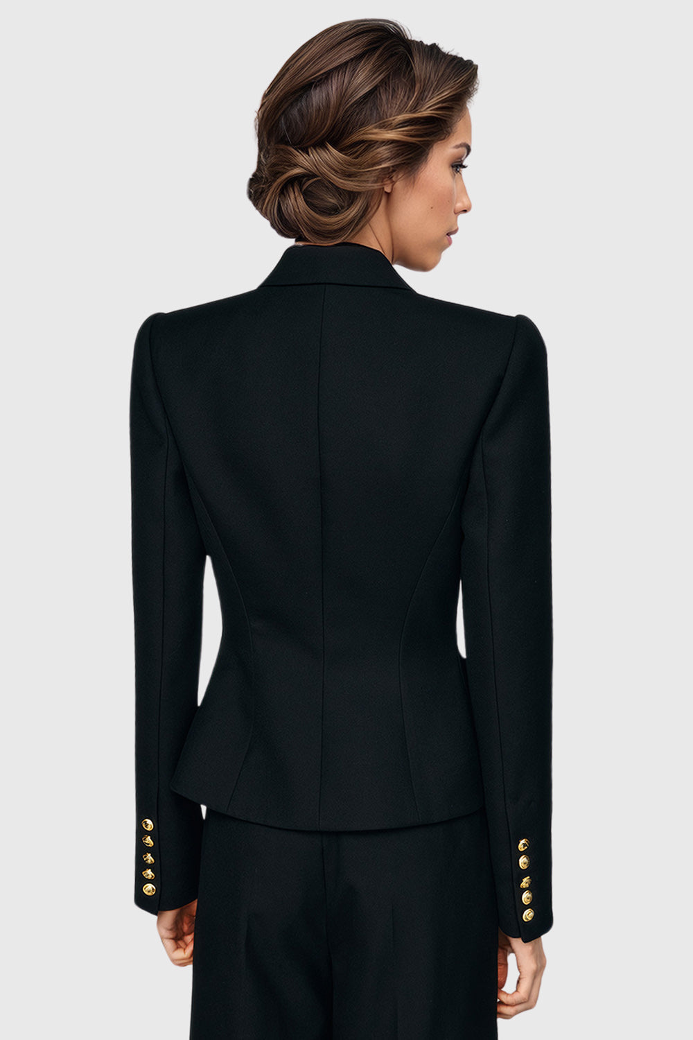 Single Breasted Tailored Blazer- Black