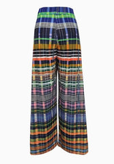 Vintage Karierte Hose mit weitem Bein