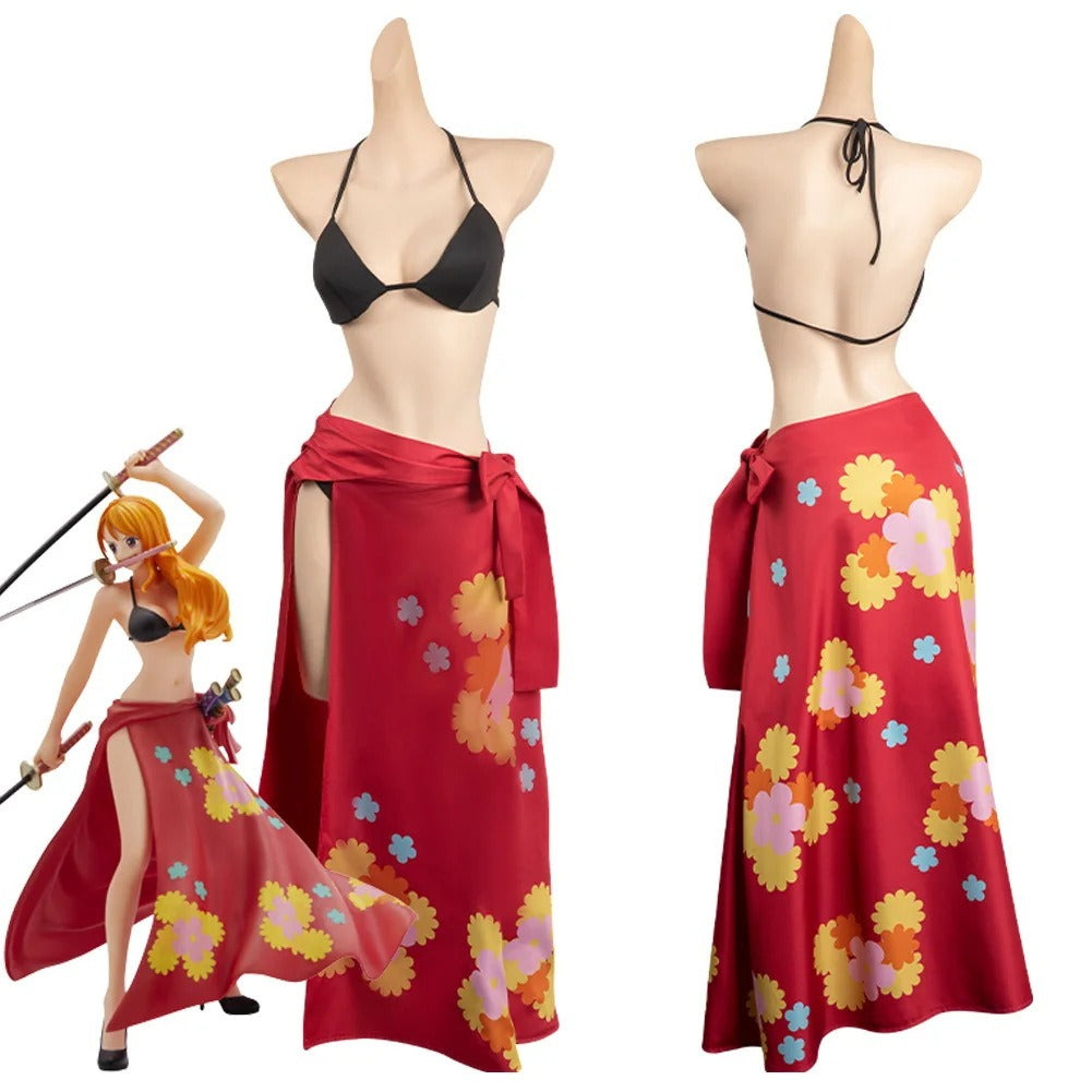 One Piece Nami Cosplay Costume Outfits Halloween Swimsuit