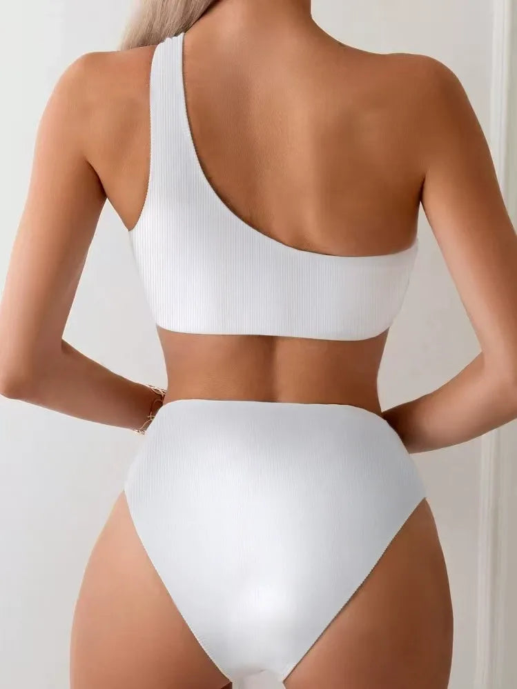 Gather Openwork Strap Bikini