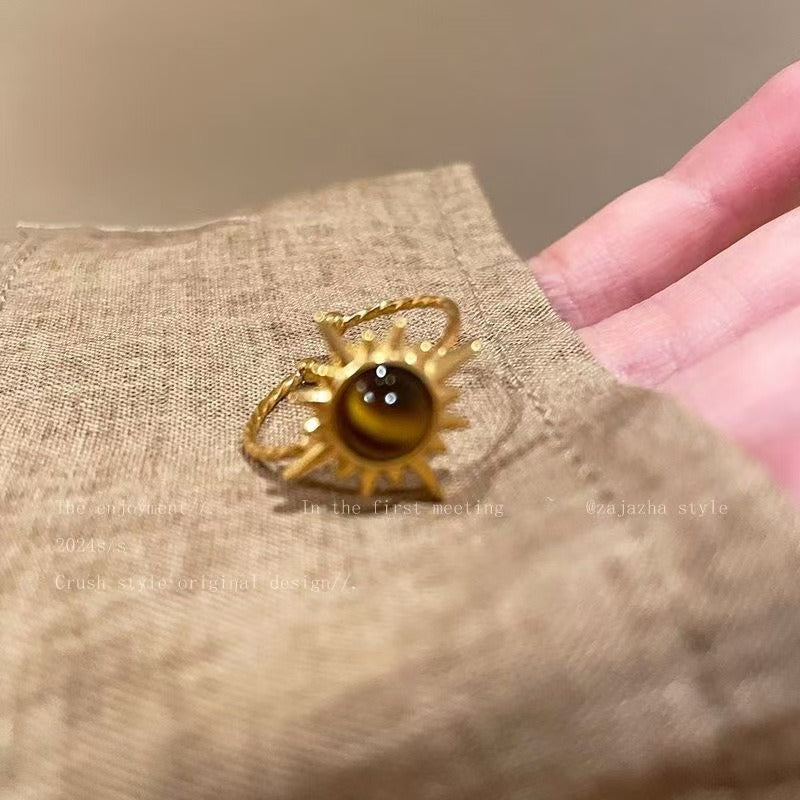 Anillos elegantes de cristal para mujer