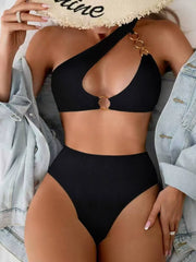 Gather Openwork Strap Bikini