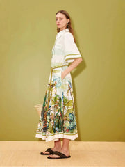 Bohemian V-Neck Flared Sleeve Dress