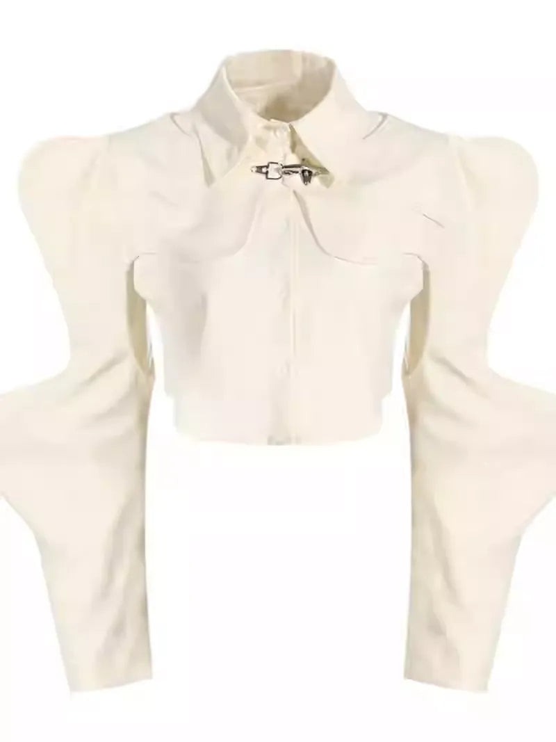 SHORT 2 PIECE JACKET with PUFF SLEEVES