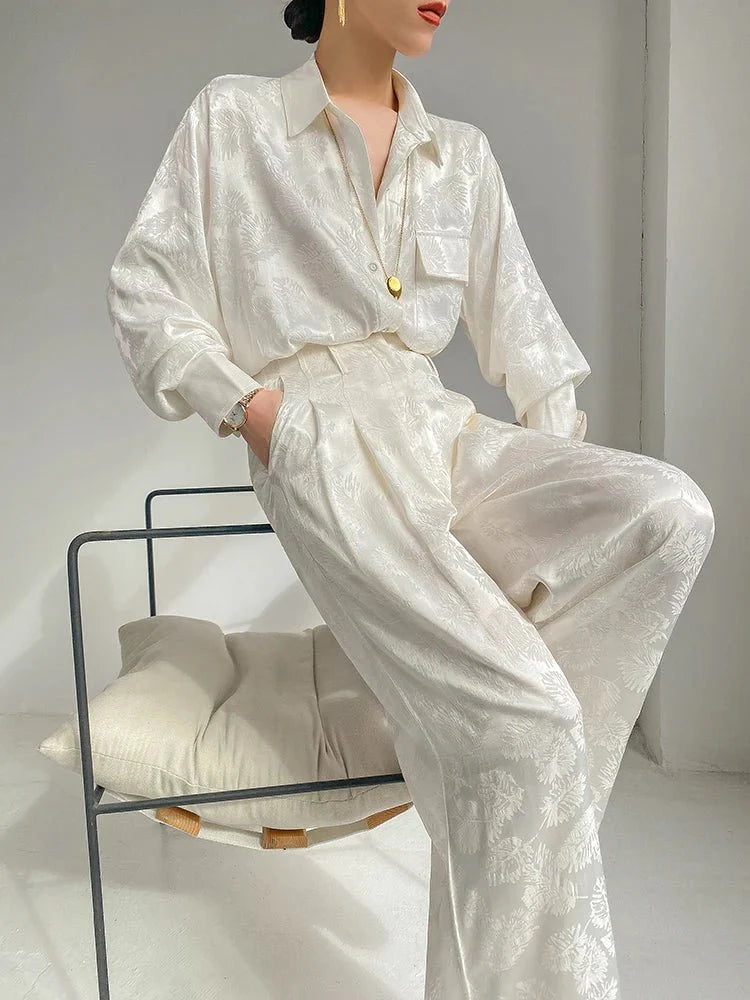 Traje estilo urbano de rayón jacquard