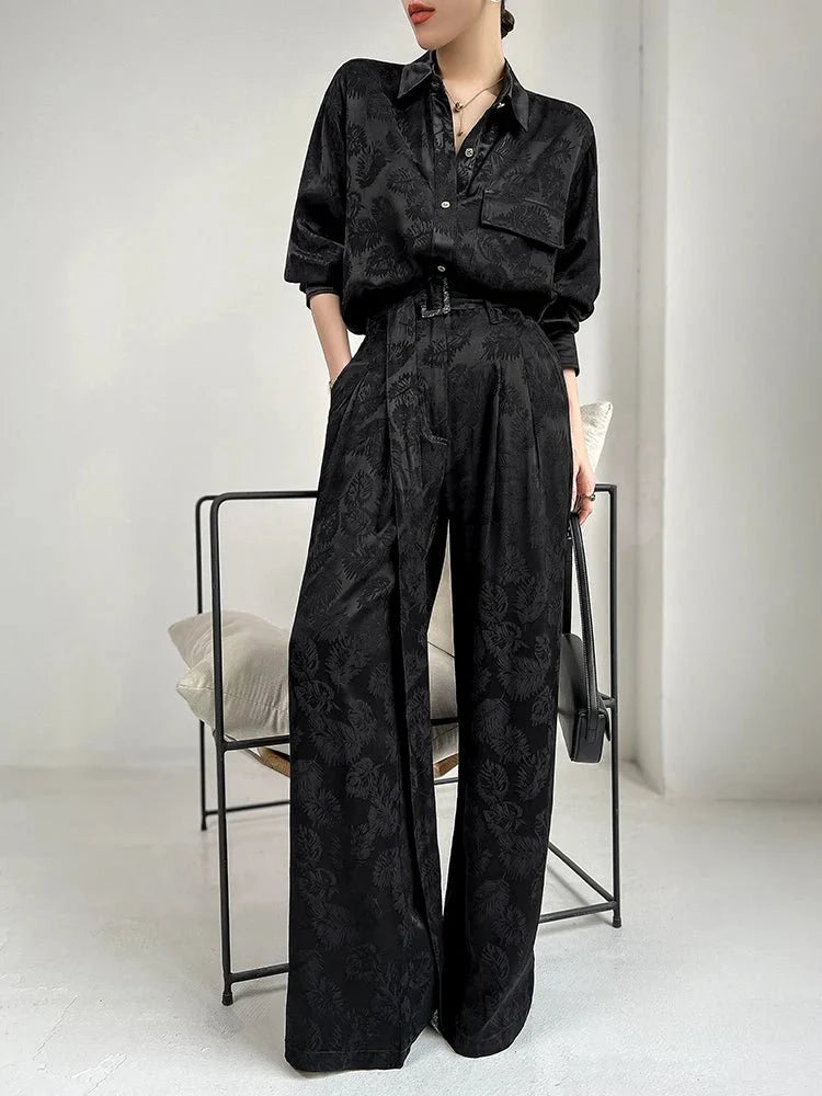 Traje estilo urbano de rayón jacquard