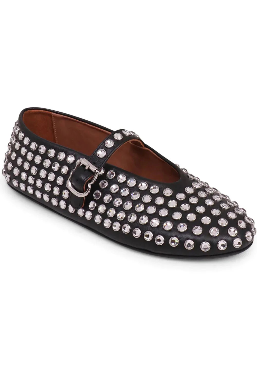 Mocasines con remaches de cristal para mujer - Bailarinas informales 