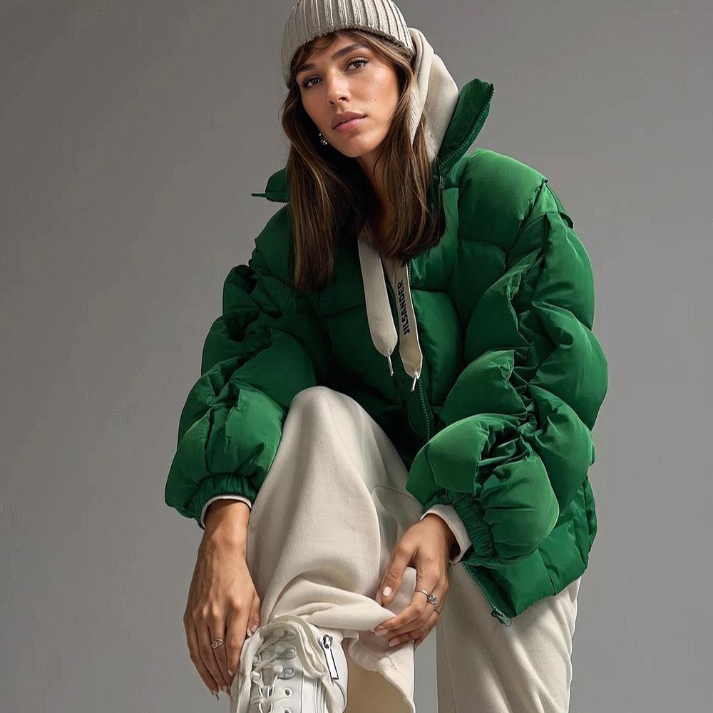 GREEN PUFFER JACKET