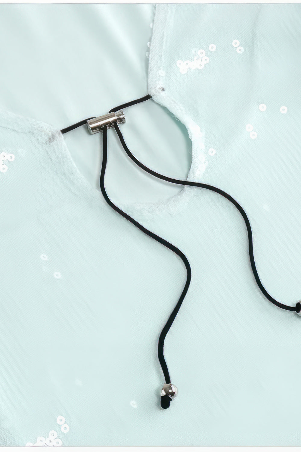 Paillettenkleid mit V-Ausschnitt - Türkis