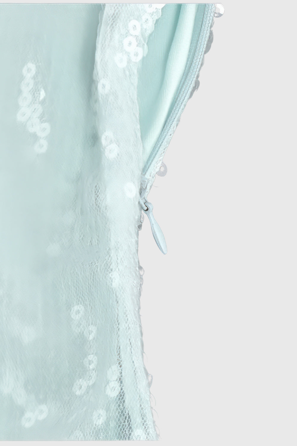 Paillettenkleid mit V-Ausschnitt - Türkis