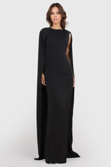 Cape Maxi Dress - Black