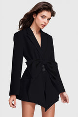 Ribbon BlazerDress - Black