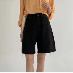 Trendy Denim Knee Shorts for Women